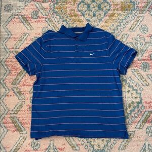 Nike Navy Polo with Red Stripes